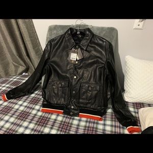 Roberto Cavalli Black Leather Jacket